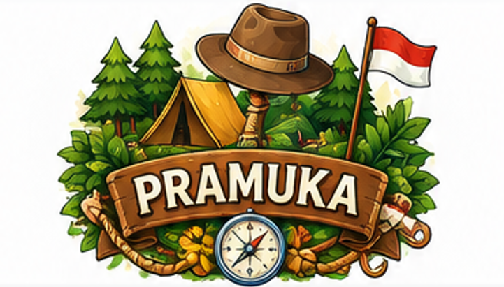 Ilustrasi kegiatan PRAMUKA